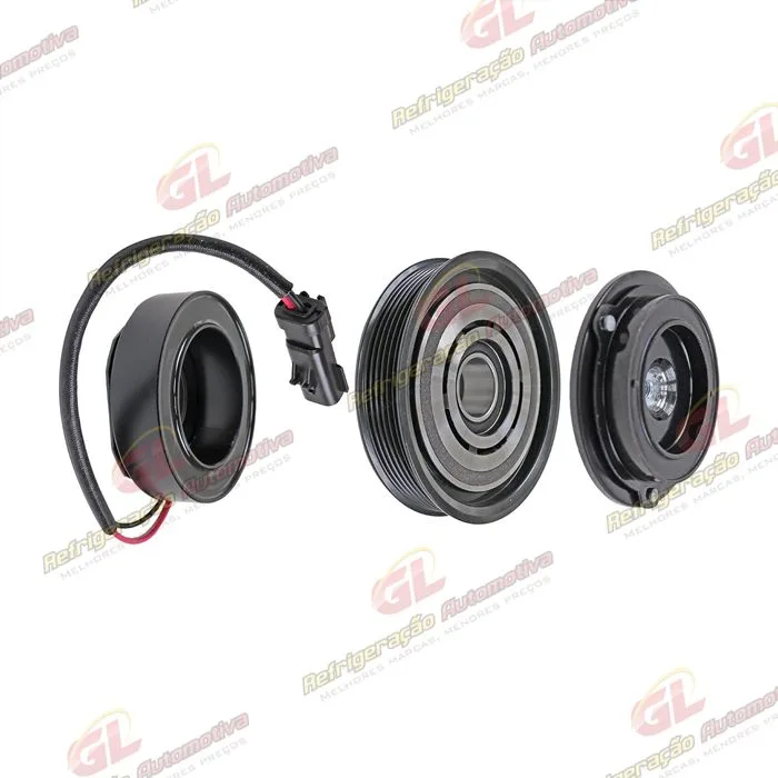 Conjunto de Embreagem do Compressor Denso 10PA17 - 12 Volts Polia 6pk 134mm — foto 2
