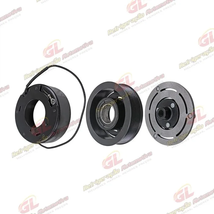 Conjunto de Embreagem do Compressor Sanden 7H15 Eixo Estriado 12 Volts Polia 8PK 106mm — foto 2