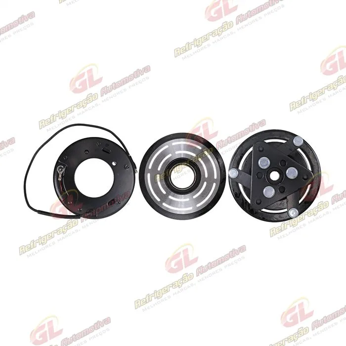 Conjunto de Embreagem do Compressor Sanden 7H15 Eixo Estriado 12 Volts Polia 8PK 106mm — foto 3