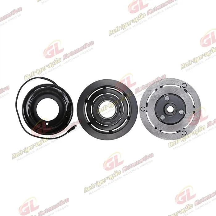 Conjunto de Embreagem do Compressor Sanden 7H15 Eixo Estriado 12 Volts Polia 8PK 106mm — foto 4