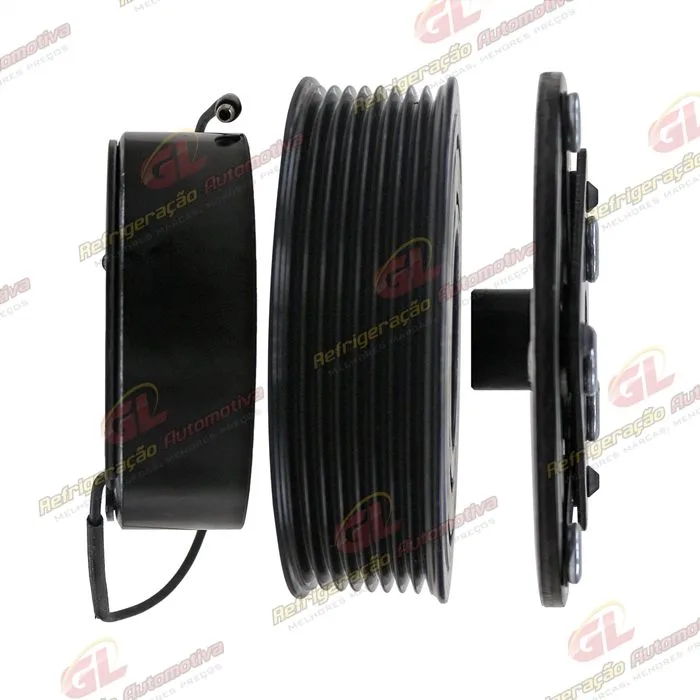 Conjunto de Embreagem do Compressor Sanden 7H15 Eixo Estriado 12 Volts Polia 8PK 106mm — foto 5