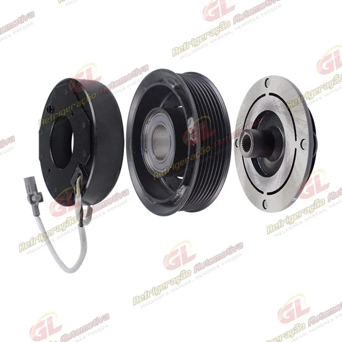Conjunto de Embreagem do Compressor Denso 10S15 Trator TM/ New Holland / Toyota Hilux - 12 Volts Polia 7pk 124mm — foto 2