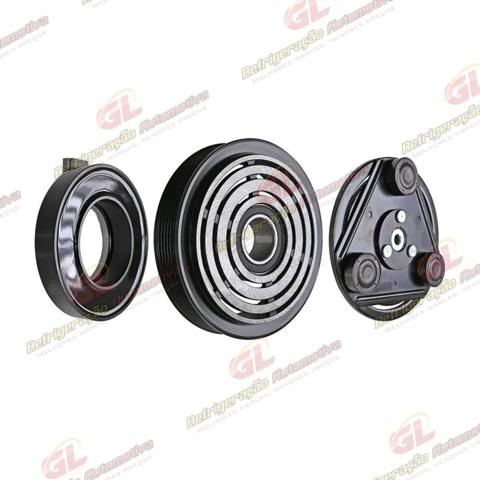 Conjunto de Embreagem do Compressor Fic FS10/ FX15/ HS15 Ranger/ F250 Gasolina/ Ecosport 12 Volts 6pk 148mm Para Compressor Original