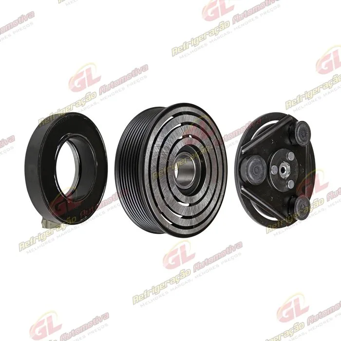 Conjunto de Embreagem do Compressor Fic FS10/ FX15/ F350/ F4000 Diesel - 12 Volts Polia 8pk 132mm