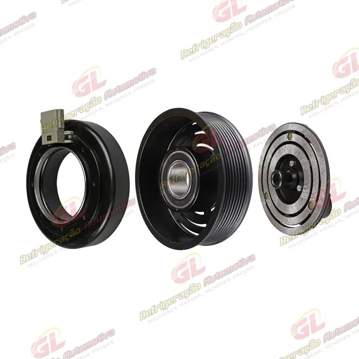 Conjunto de Embreagem do Compressor Fic FS10/ FX15/ F350/ F4000 Diesel - 12 Volts Polia 8pk 132mm — foto 2