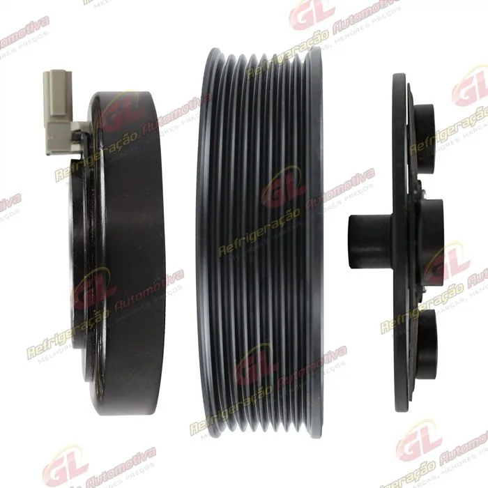 Conjunto de Embreagem do Compressor Fic FS10/ FX15/ F350/ F4000 Diesel - 12 Volts Polia 8pk 132mm — foto 5