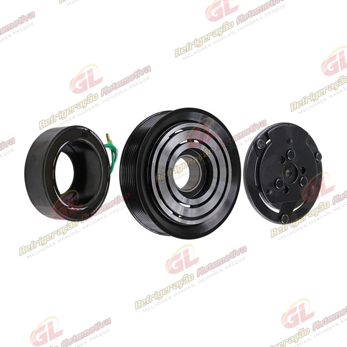 Conjunto de Embreagem do Compressor Sanden 7H15 - 24 Volts Polia 8pk 136mm