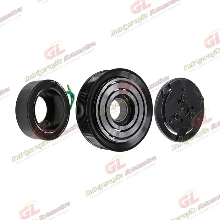 Conjunto de Embreagem do Compressor Sanden 7H15 - 24 Volts Polia 8pk 136mm
