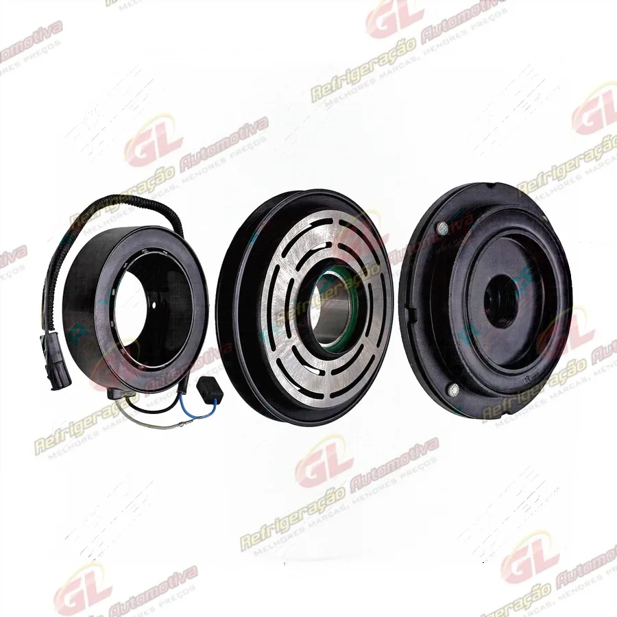 Conjunto de Embreagem Original do Compressor Denso 6P148 - 12 Volts Polia Canal 1A 142mm