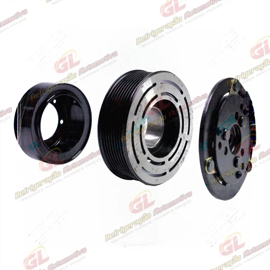 Conjunto de Embreagem do Compressor 5H14 - 12 Volts Polia 8pk 123mm