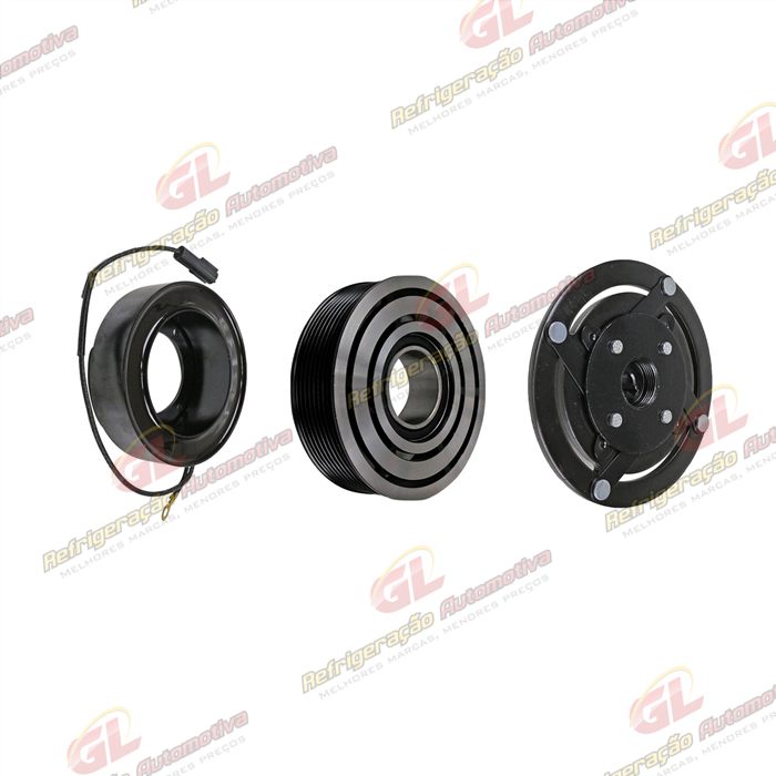 Conjunto de Embreagem do Compressor Denso 10P15 - 12 Volts Polia 8pk 123mm