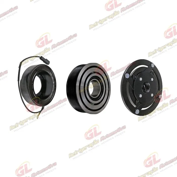 Conjunto de Embreagem do Compressor Denso 10P15 - 12 Volts Polia 8pk 123mm