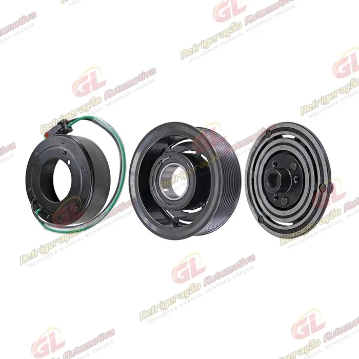 Conjunto de Embreagem do Compressor Sanden RC.600.290 7H15 - 24 Volts Polia 10pk 124mm Magnético 2 Fios — foto 2