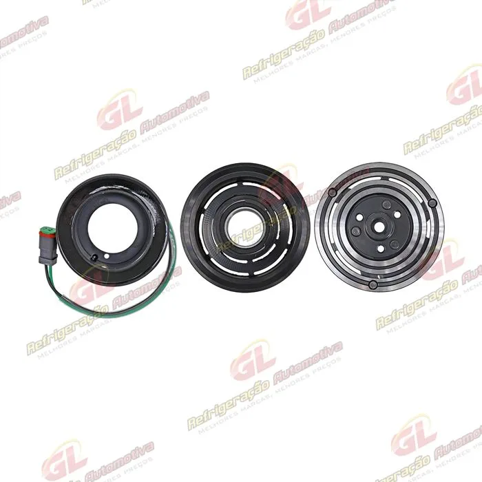 Conjunto de Embreagem do Compressor Sanden RC.600.290 7H15 - 24 Volts Polia 10pk 124mm Magnético 2 Fios — foto 4