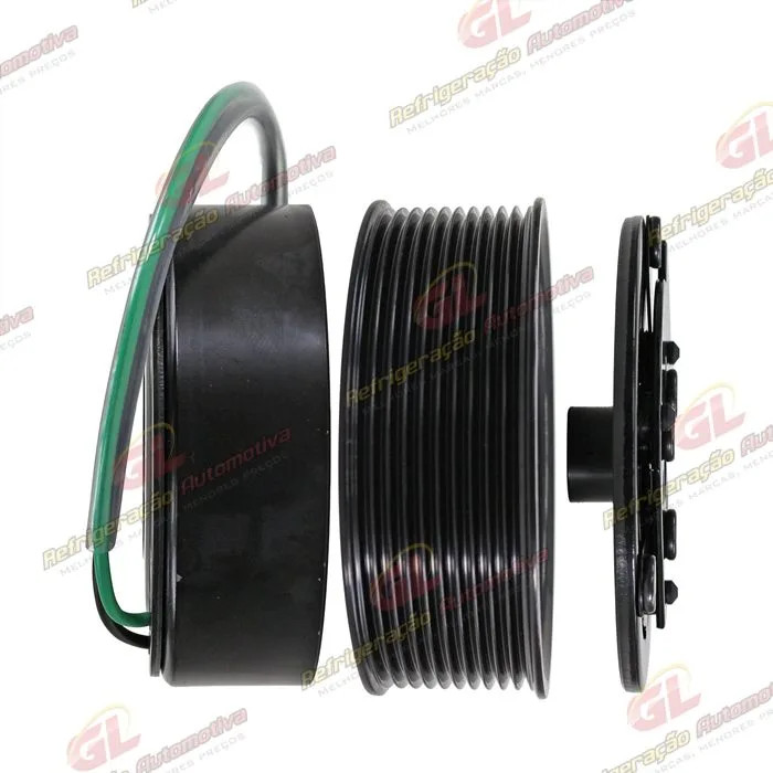 Conjunto de Embreagem do Compressor Sanden RC.600.290 7H15 - 24 Volts Polia 10pk 124mm Magnético 2 Fios — foto 5
