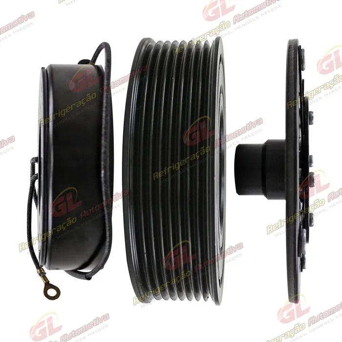 Conjunto de Embreagem do Compressor Denso 10P15 Caminhão Mercedes Benz Accelo/ Axor 2638/ Volkswagen Constellation - 24 Volts Polia 8pk 123mm — foto 5
