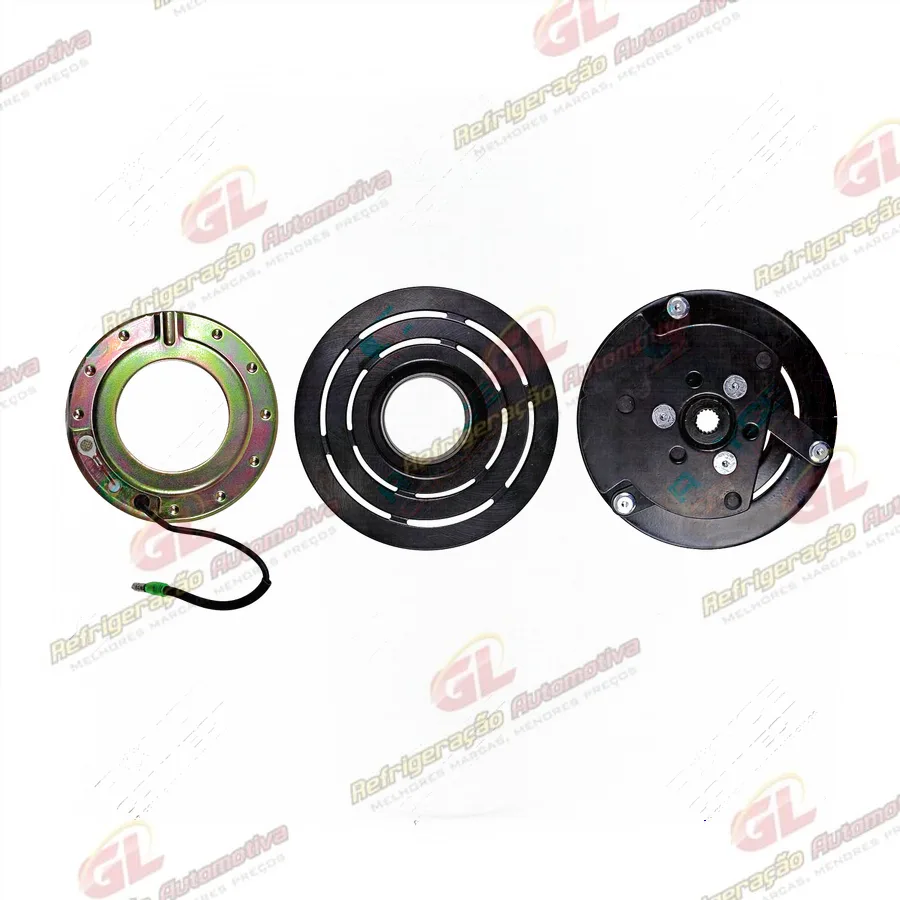 Conjunto de Embreagem do Compressor Sanden TRS90 RC.600.089 Honda Accord / Jac J3 - 12 Volts Polia 5pk 106mm