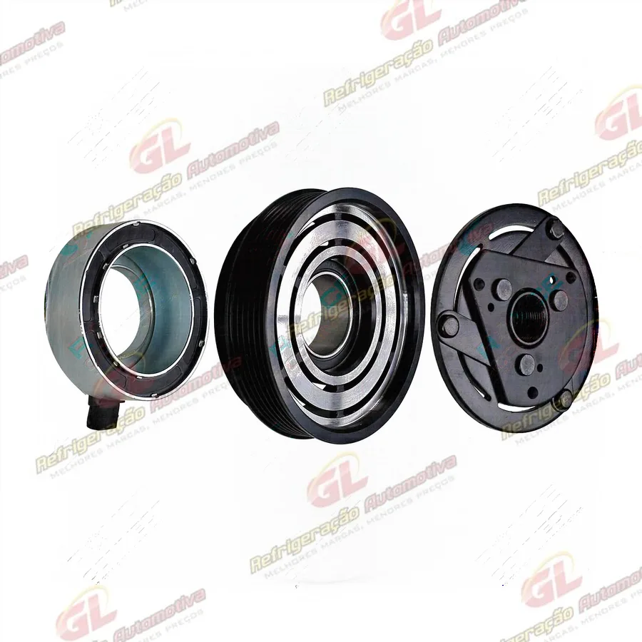 Conjunto de Embreagem do Compressor CVC Delphi CS20054 RC.600.209 Renault Scenic / Megane 12 Volts Polia 6pk 129mm