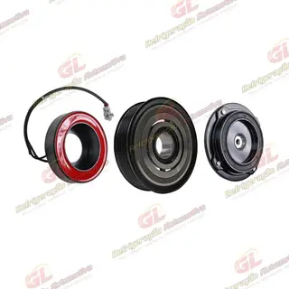 Conjunto de Embreagem do Compressor Denso 10S15 Toyota Hilux/ SW4/ SRV 2005> - 12 Volts Polia 7pk 125mm