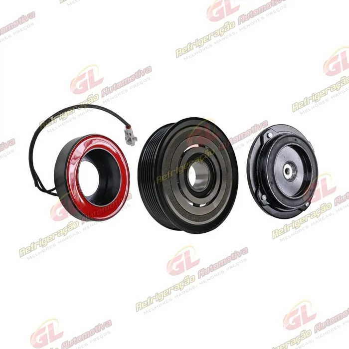 Conjunto de Embreagem do Compressor Denso 10S15 Toyota Hilux/ SW4/ SRV 2005> - 12 Volts Polia 7pk 125mm