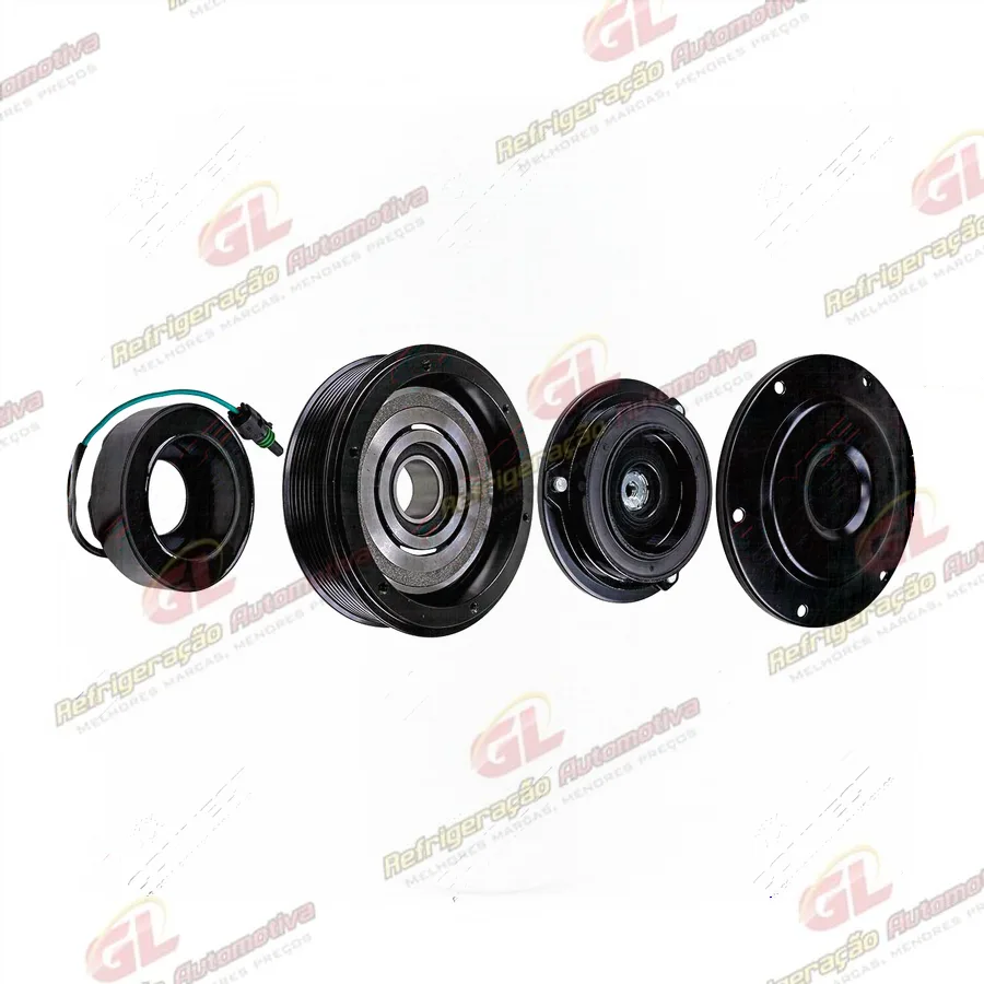 Conjunto de Embreagem do Compressor 10PA17 24 Volts Polia 8pk 145mm