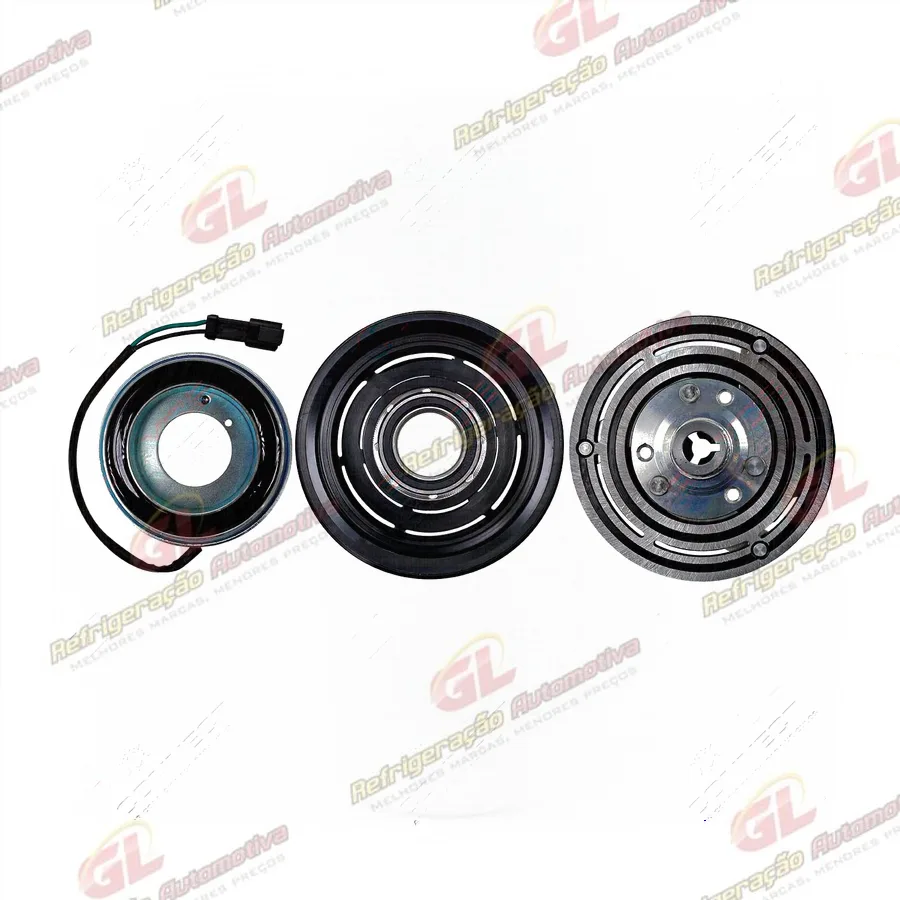 Conjunto de Embreagem do Compressor 7H15 RC.600.116 / RC.600.152 Máquina Caterpillar - 24 Volts Polia 8pk 154mm