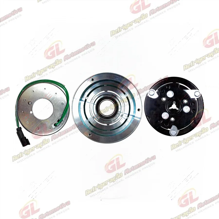 Conjunto de Embreagem do Compressor Sanden 7H15 RC.600.150 Máquina Case 24 Volts Polia 8pk 152mm