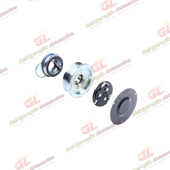 Conjunto de Embreagem do Compressor Sanden RC.600.152 / RC.600.116 Máquina Case - 24 Volts Polia 8pk 153mm