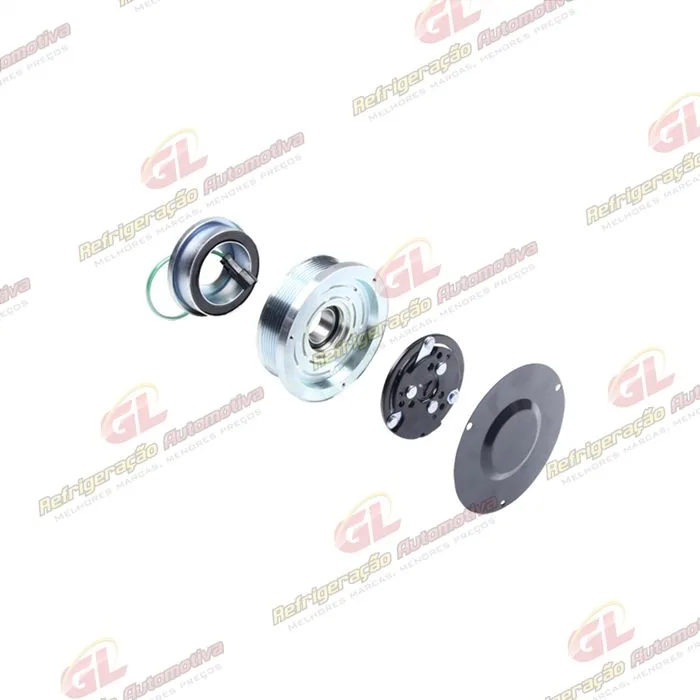 Conjunto de Embreagem do Compressor Sanden RC.600.152 / RC.600.116 Máquina Case - 24 Volts Polia 8pk 153mm
