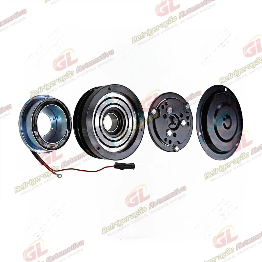 Conjunto de Embreagem do Compressor 7H15 U4609 Máquina Case / New Holland - 12 Volts Polia Canal 2A 150mm