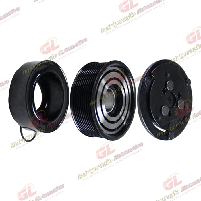 Conjunto de Embreagem do Compressor RC.600.189 7H15 Máquina New Holland - 12 Volts Polia 10pk 120mm