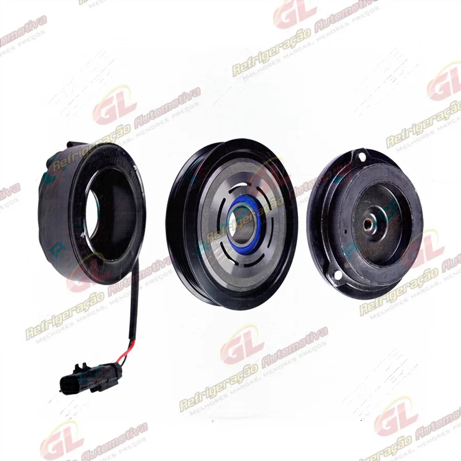 Conjunto de Embreagem do Compressor Denso 10PA15 Máquina Doosan DX225 - 24 Volts Polia 4pk 134mm