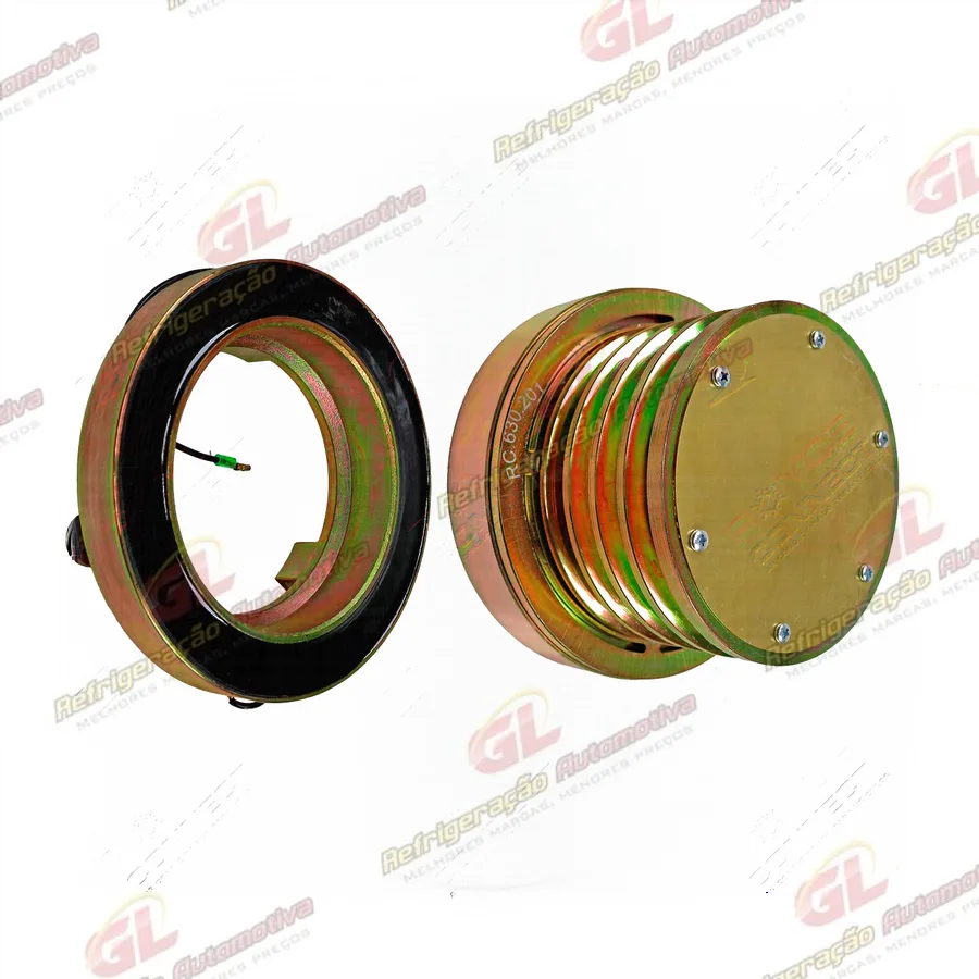 Conjunto de Embreagem do Compressor Denso 6C500 Ônibus - 24 Volts