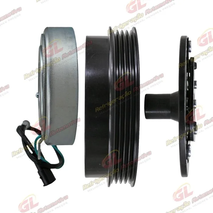 Conjunto de Embreagem do Compressor Valeo DSK-15DS Caminhão Volkswagen Constellation - 24 Volts Polia 4pk 120mm — foto 5