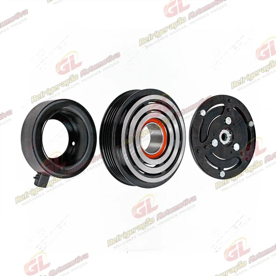 Conjunto de Embreagem do Compressor Denso Scroll SCSB06C Fiat Uno Fire / Punto 1.4 12 Volts Polia 5pk 104mm