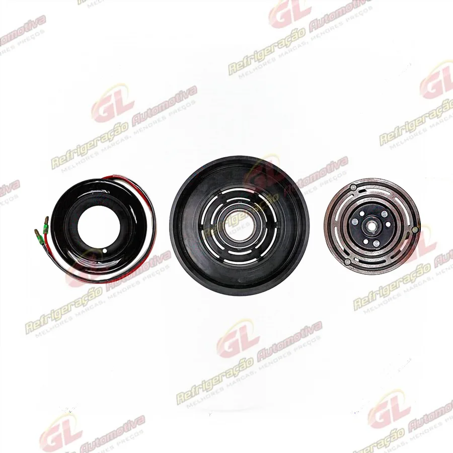 Conjunto de Embreagem do Compressor RC.600.529 Sanden 7H15 Caminhão DAF - 24 Volts Polia 8pk 166mm
