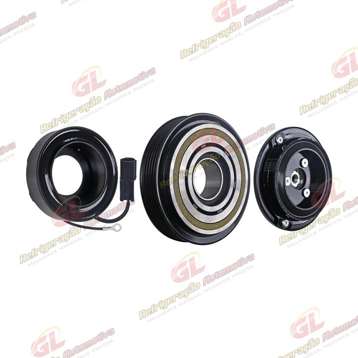Conjunto de Embreagem do Compressor DF11 Hyundai HB20 Motor 1.0 - 12 Volts Polia 5pk 123mm