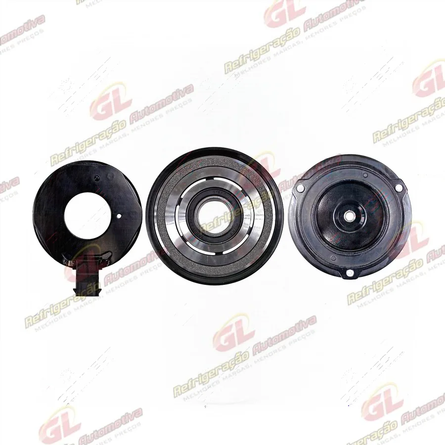 Conjunto de Embreagem do Compressor Importado RC.600.440 Chevrolet Trailblazer 2013 Até 2017 - 12 Volts Polia 6pk 117mm