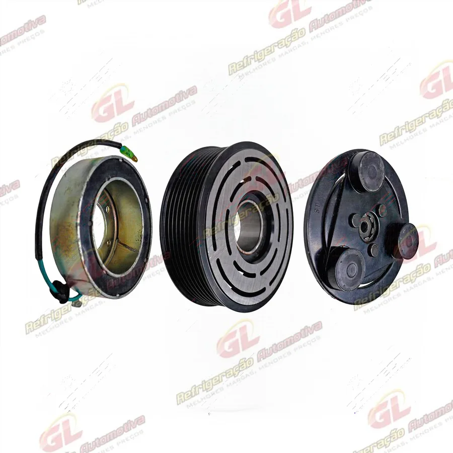 Conjunto De Embreagem Do Compressor Seltec TM08/ TM13/ TM15/ TM16 - 24 Volts Polia 8pk 123mm