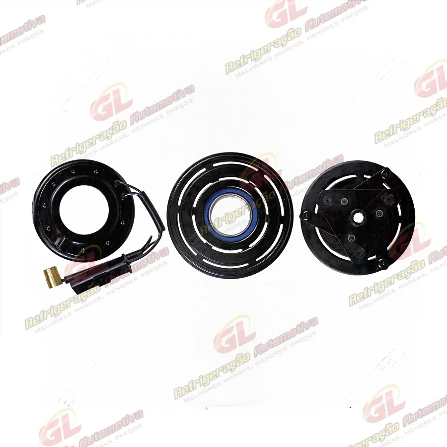 Conjunto de Embreagem do Compressor Original Citroën C4 Cactus 1 6 Aspirado 2019 / C3 Feel 2022 / Peugeot 2008 208 2019 / 12 Volts Polia 6PK