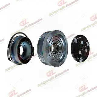 Conjunto de Embreagem do Compressor 7H15 U-4586/4768 Máquina Colheitadeira Case 8800 2013< / 8810 2017> Motor Iveco/ New Holland T8 - 12 Volts Polia 8pk 153mm