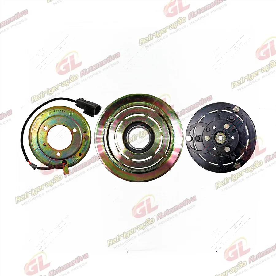 Conjunto de Embreagem do Compressor Modelo Valeo Máquina Komatsu PC228 - 24 Volts Polia Canal 1B 137mm