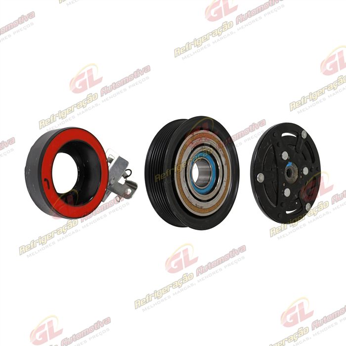 Conjunto de Embreagem do Compressor 10SRE11C Toyota Hilux 2.8 - 12 Volts Polia 7pk 125mm