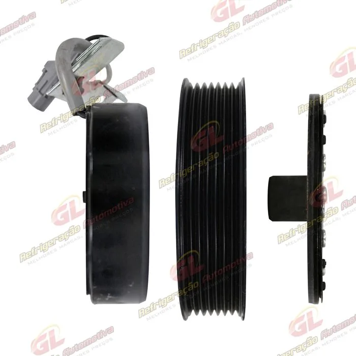 Conjunto de Embreagem do Compressor 10SRE11C Toyota Hilux 2.8 - 12 Volts Polia 7pk 125mm — foto 5