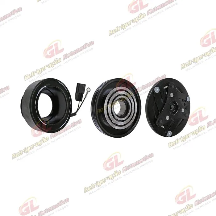 Conjunto de Embreagem do Compressor Renault Kwid (Para Compressor Original) - 12 Volts Polia 3pk 132mm