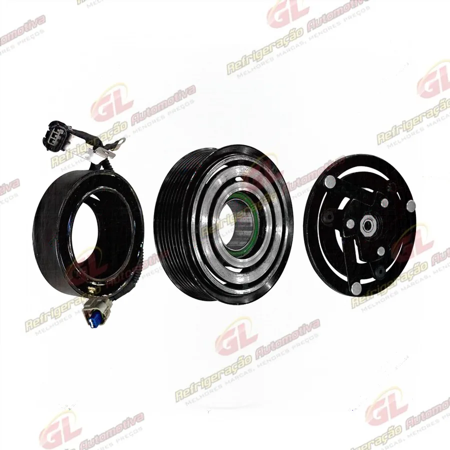 Conjunto de Embreagem do Compressor RC.600.483 Honda Civic Motor 1.5 Geração 10 2017> 12 Volts Polia 7pk 114mm