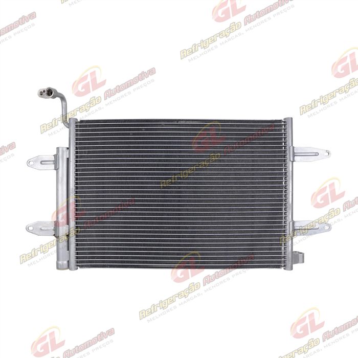 Condensador Volkswagen Polo/ Fox 2003> / Gol/ Voyage/ Saveiro Fluxo Paralelo Original - Sistema Denso OEM: 5Z0820411E