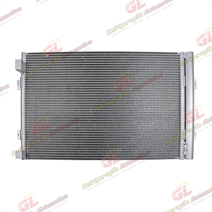 Condensador Máquina Pá Carregadeira Hyundai Série 9A / Escavadeira R210/ R220/ R380/ R520 OEM: 11Q6-90071 / Escavadeira Volvo EC250E/ 300E/ 350E/ 380E/ 480E/ 380EHR/ 480EHR A/A OEM: 14645543 Fluxo Paralelo