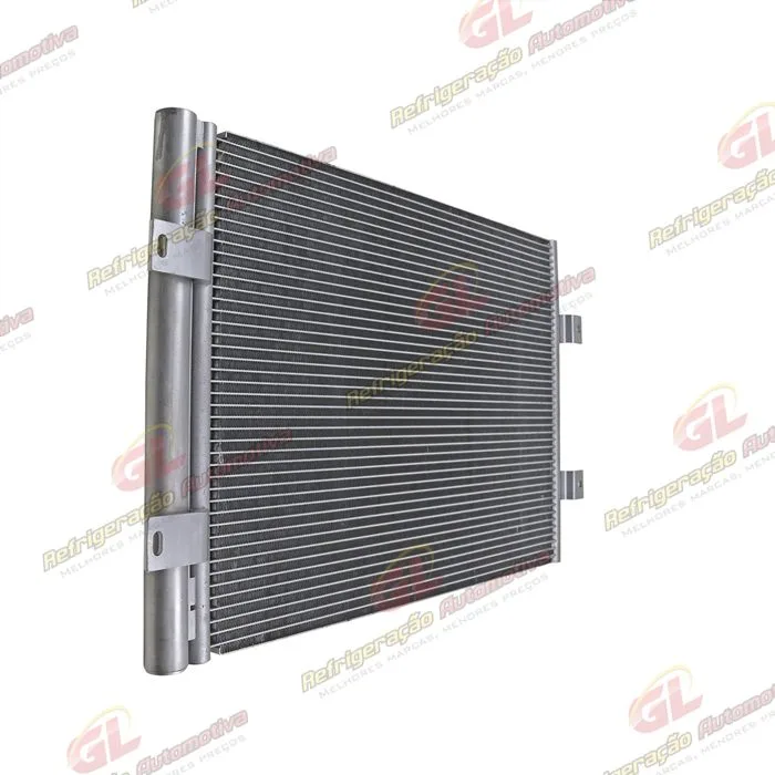 Condensador Máquina Pá Carregadeira Hyundai Série 9A / Escavadeira R210/ R220/ R380/ R520 OEM: 11Q6-90071 / Escavadeira Volvo EC250E/ 300E/ 350E/ 380E/ 480E/ 380EHR/ 480EHR A/A OEM: 14645543 Fluxo Paralelo — foto 3