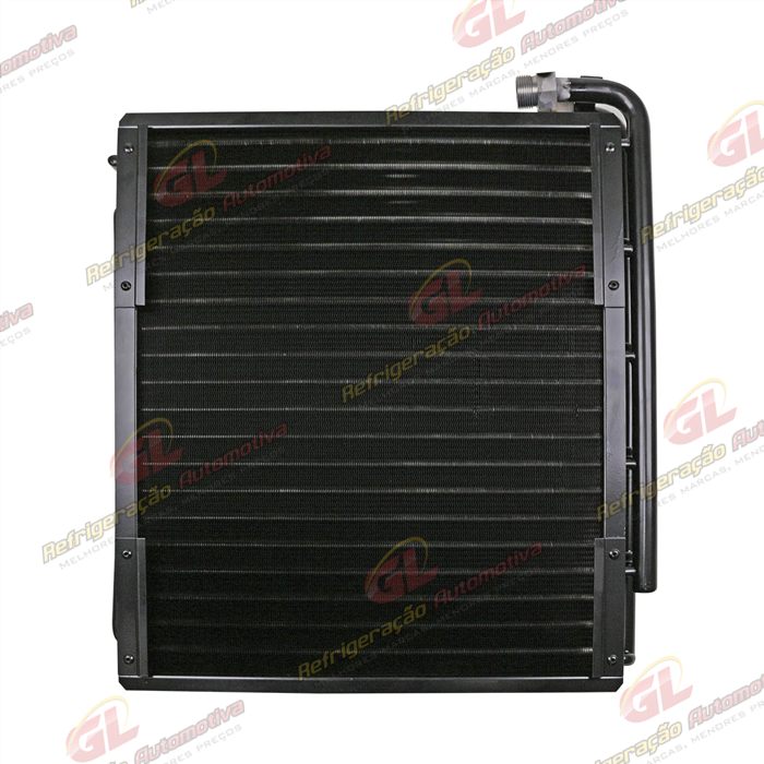 Condensador Máquina Trator John Deere 6415 / 6615 Série J com Radiador de Óleo Tubo Aletas A/A - OEM: AL172765 / AL168814
